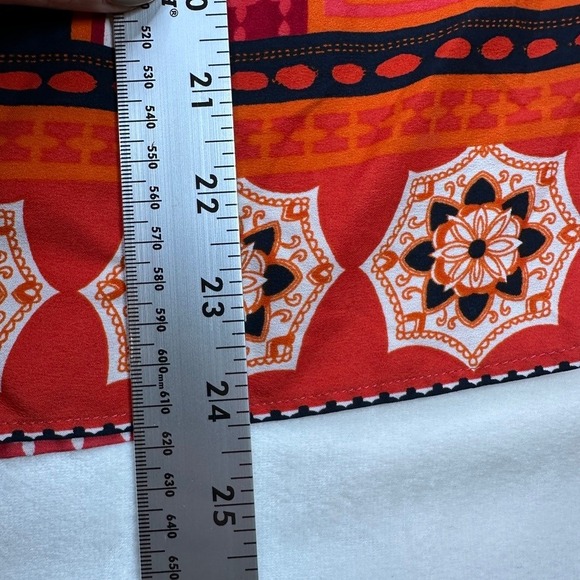 Banana Republic‎ XS Sleeveless Tank Top Red Orange Floral Print Blouse - Picture 7 of 14